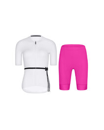 RIVANELLE Cycling short sleeve jersey and shorts - LOVELY - cyclamen/white